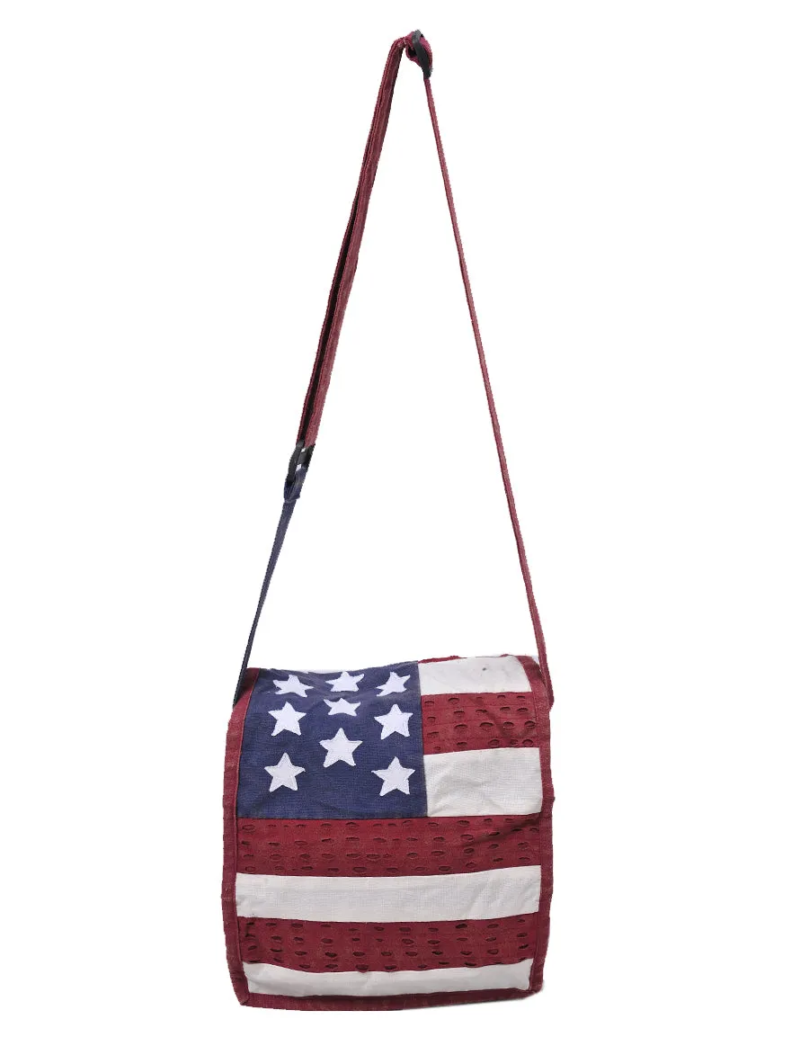 Red, White and Blue Americana Messenger Bag