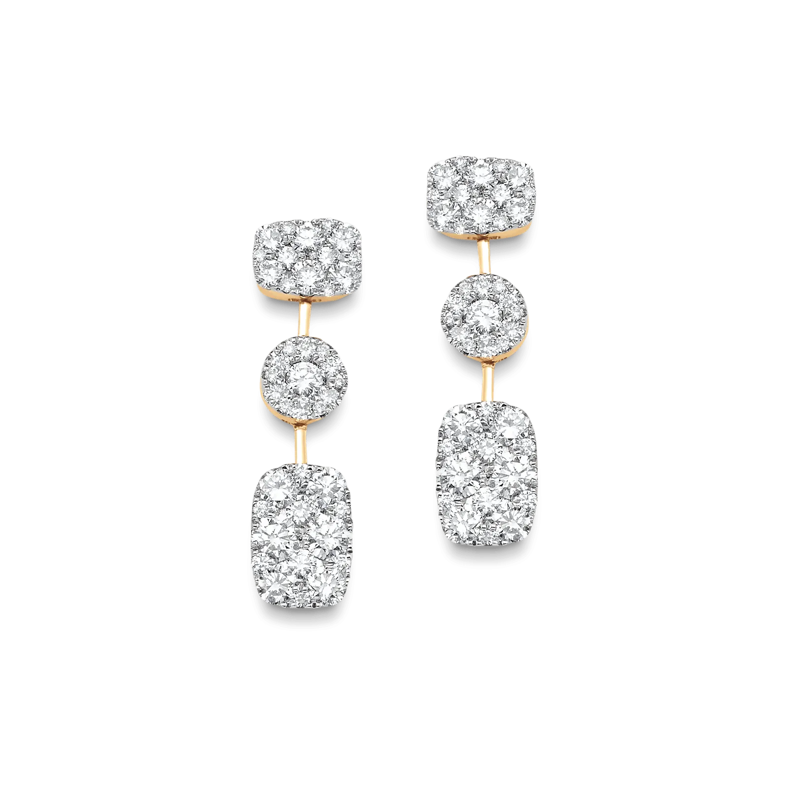 Reverie Three Cluster Diamond Earrings