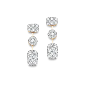 Reverie Three Cluster Diamond Earrings