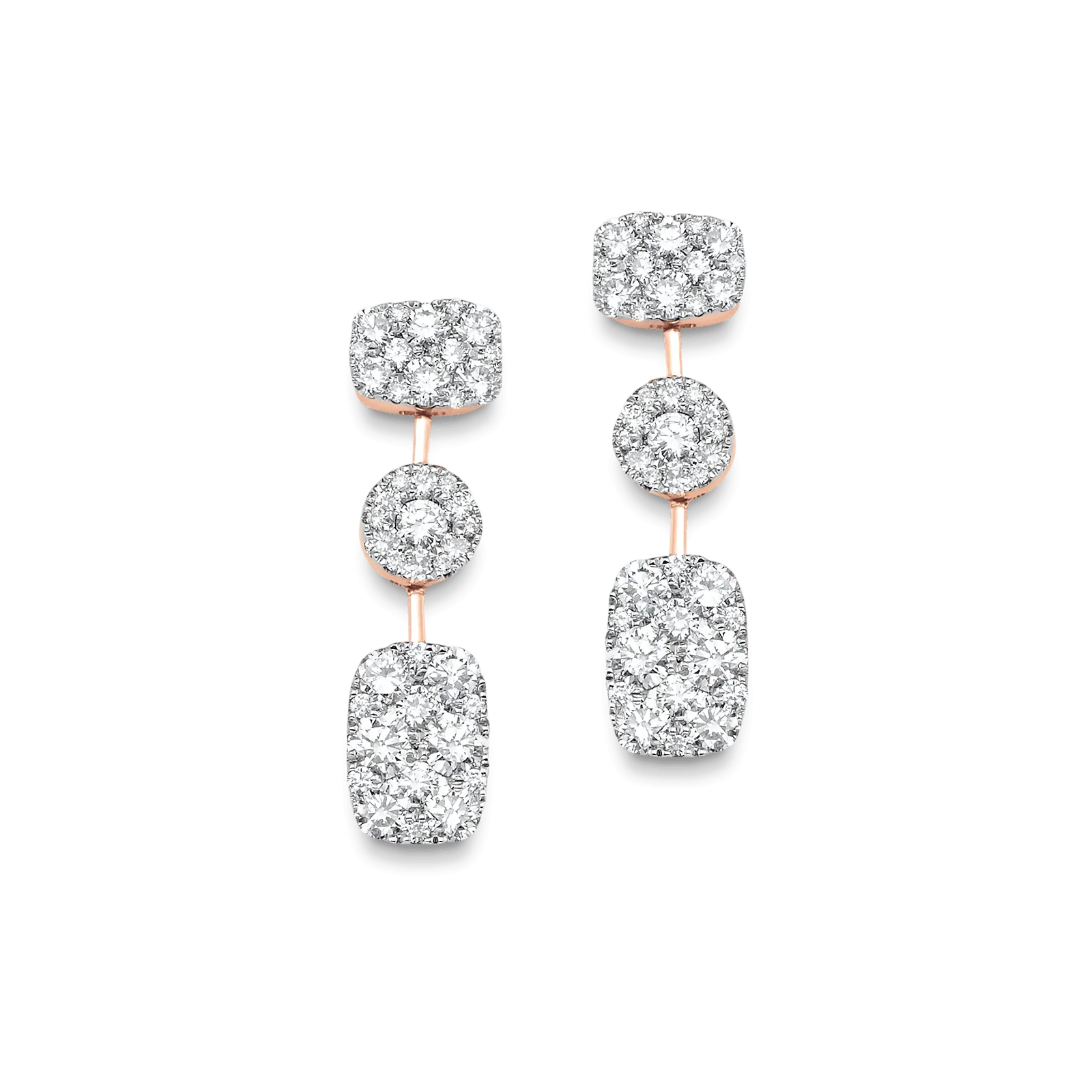 Reverie Three Cluster Diamond Earrings