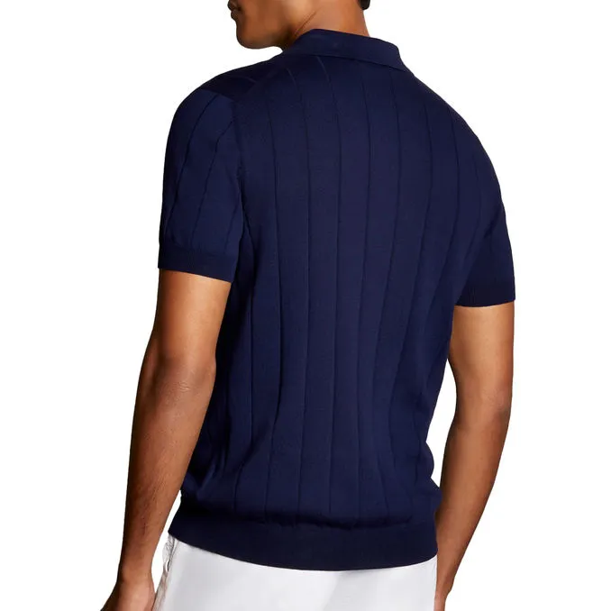 RIBBED POLO SHIRT Man Blu Royale 