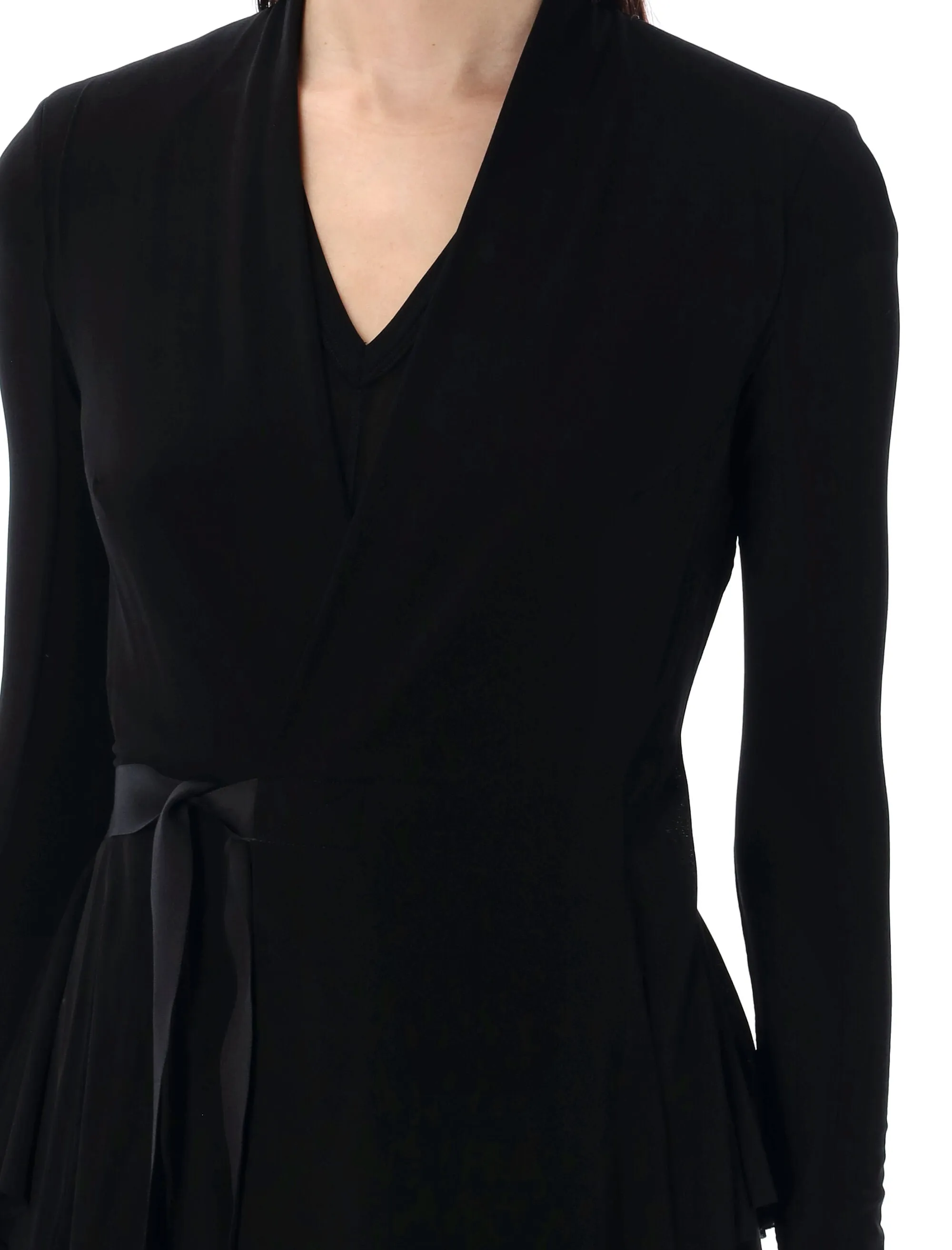 RICK OWENS Stretch Hollywood V-Neck Jacket for Women in Black