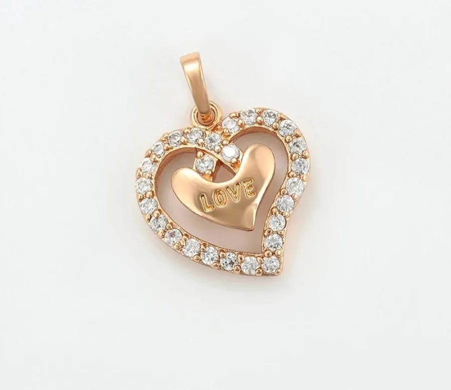 Rose gold Double Heart necklace