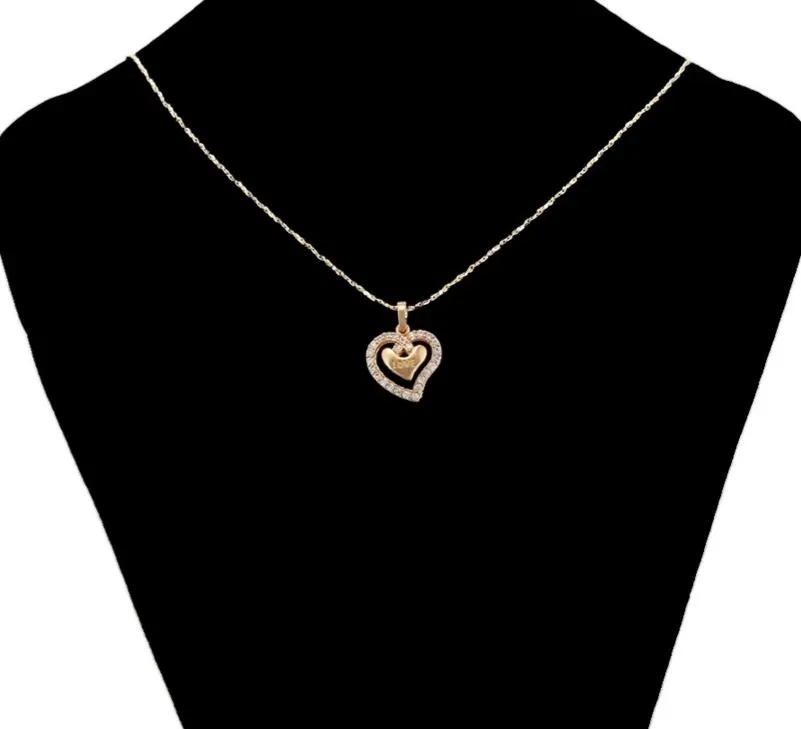 Rose gold Double Heart necklace