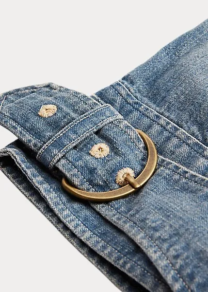 RRL  |Casual Style Denim Street Style Cotton Logo Front Button