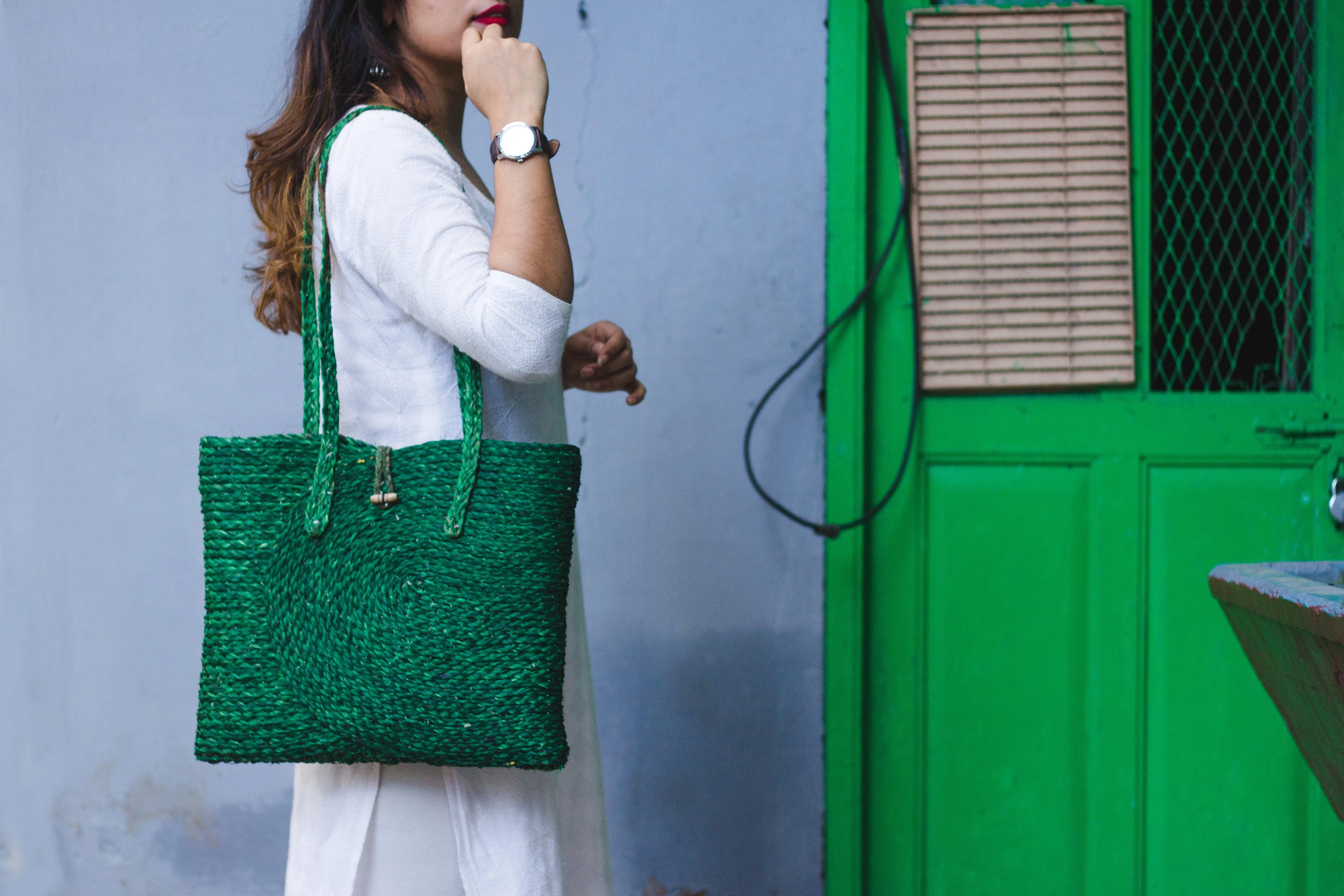 Sabai bag - green laptop bag