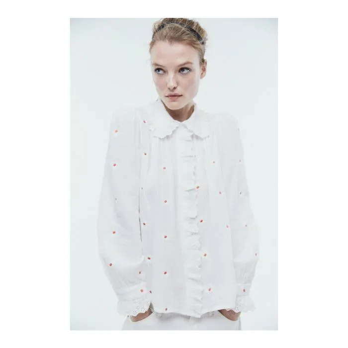 Sfera  |Flower Patterns Casual Style Long Sleeves Cotton