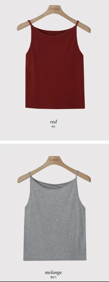 SHOPPERLAND  |Casual Style Rib Street Style Plain Cotton Cropped Tops