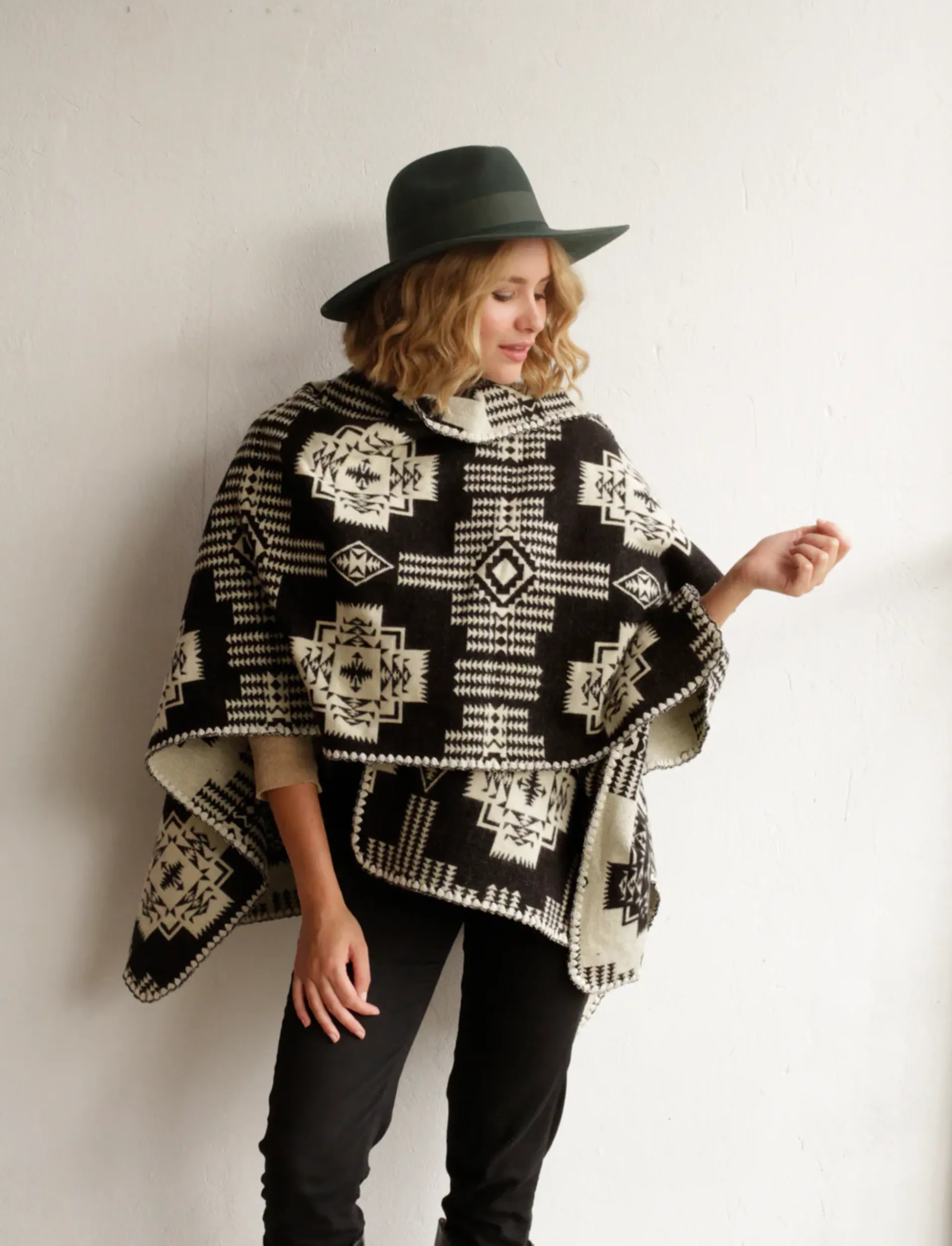 Sierra Black Poncho