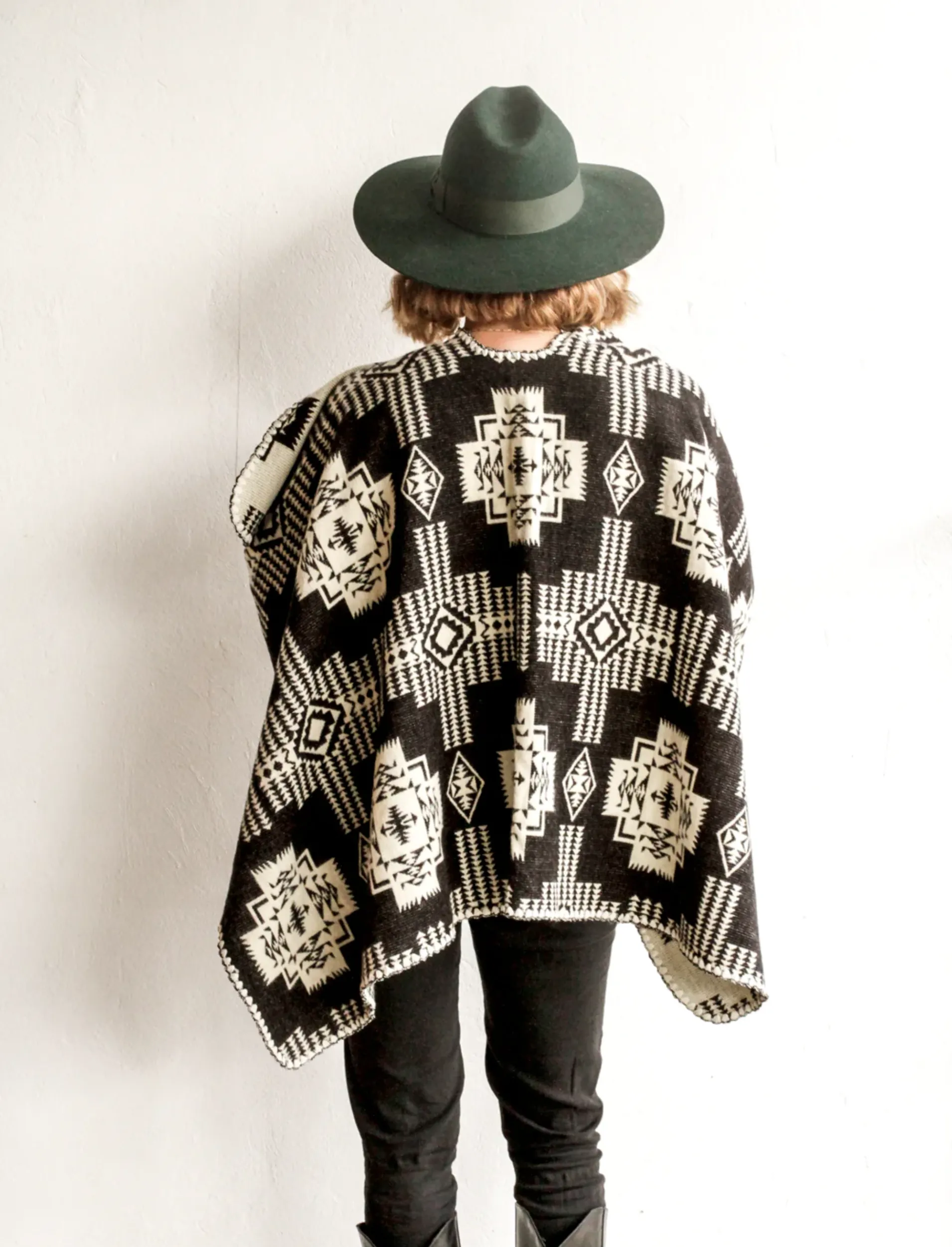 Sierra Black Poncho