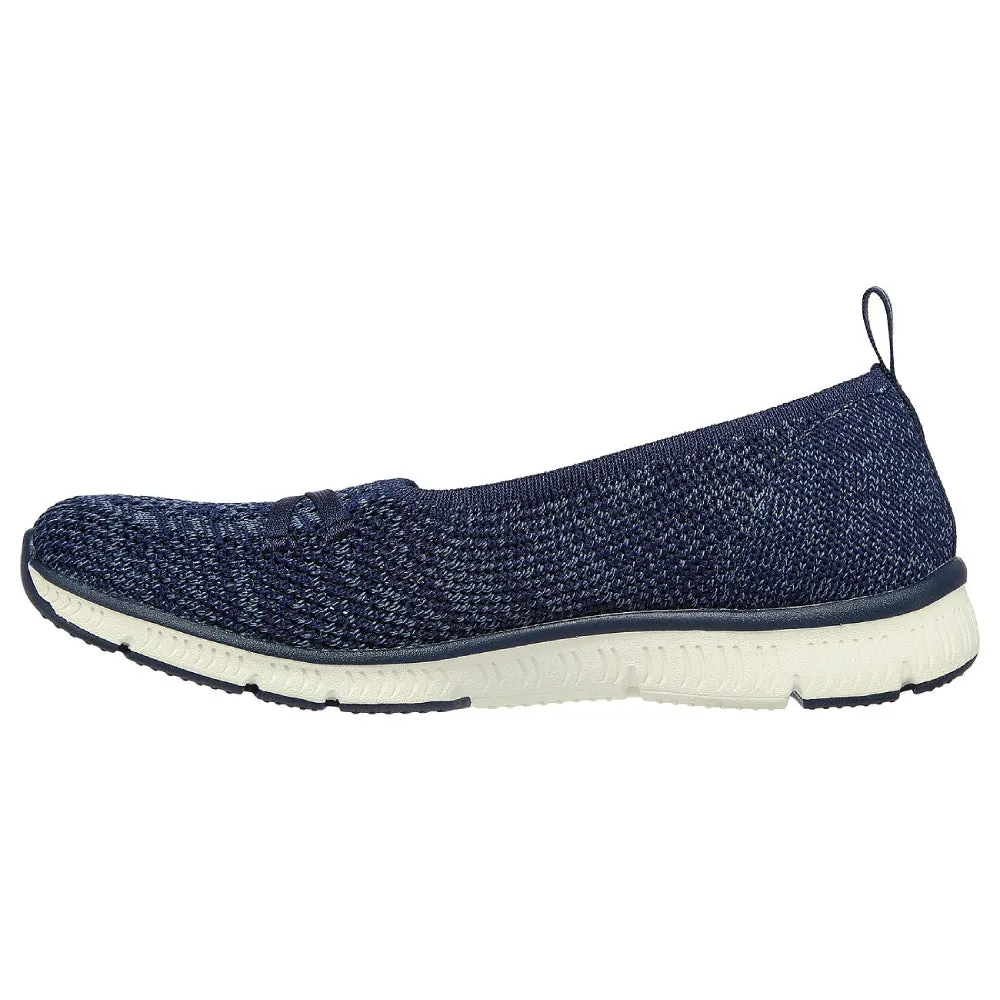 SKECHERS Women's Passioknit Running Shoe (Navy)