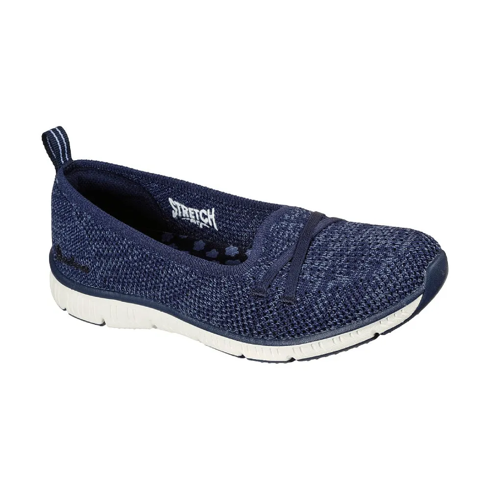 SKECHERS Women's Passioknit Running Shoe (Navy)