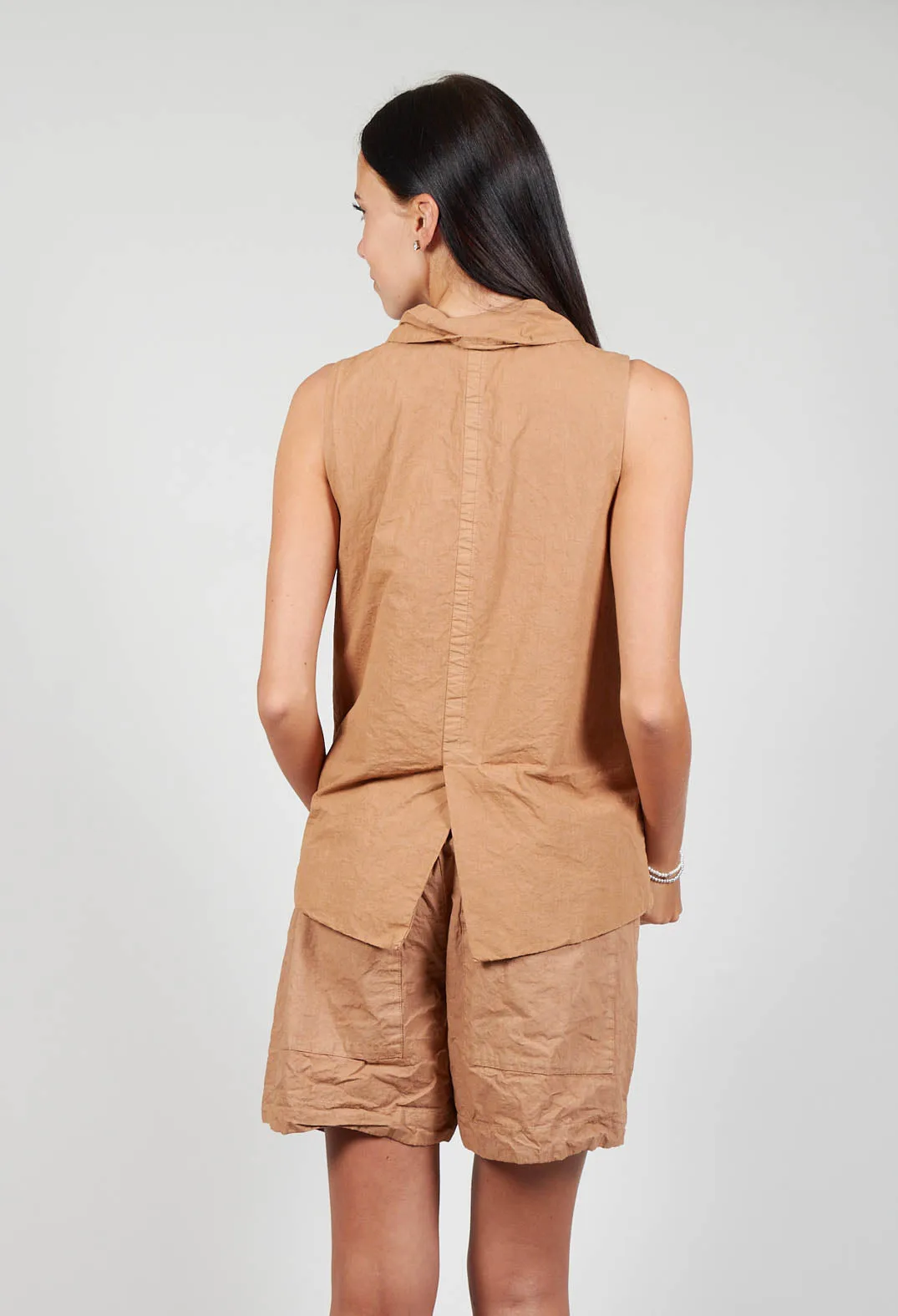 Sleeveless Blazer CC in Pottery