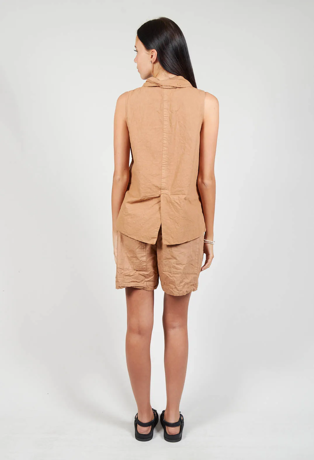 Sleeveless Blazer CC in Pottery