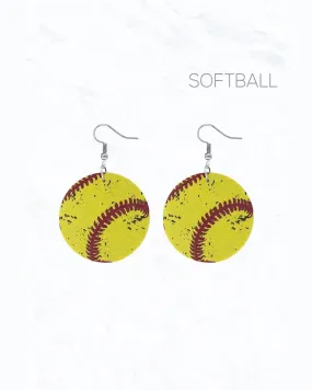 Softball Earrings