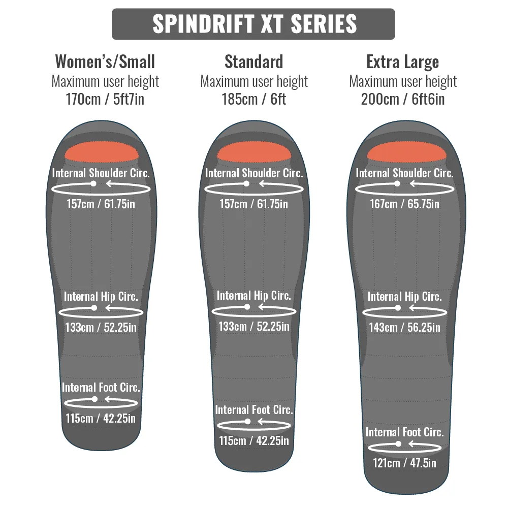 Spindrift XT 1000 -19 to -25°C Down Sleeping Bag