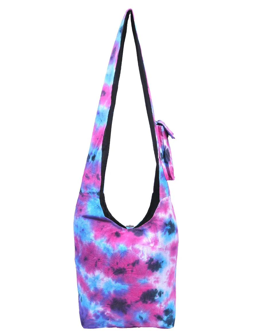 Sun Print Tie Dye Cotton Hobo Bag