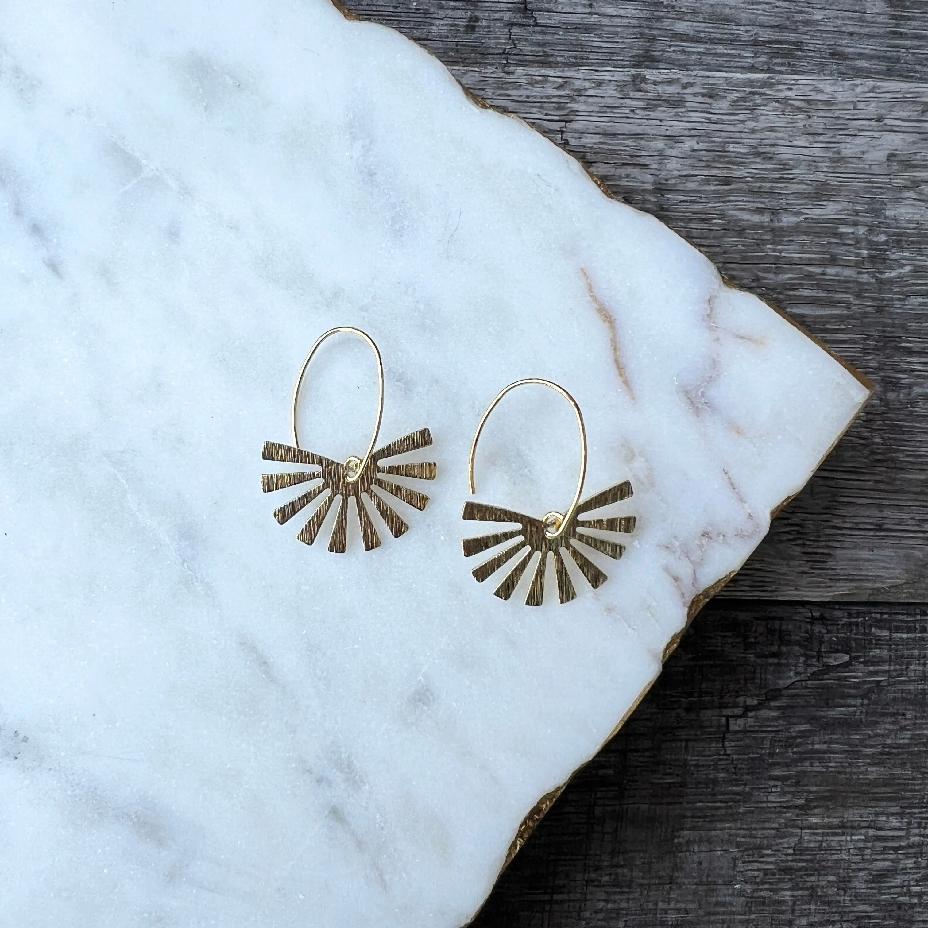 Sunshine Drops - Brass Earrings