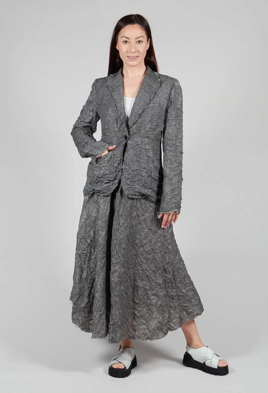 Textured Blazer in Grey