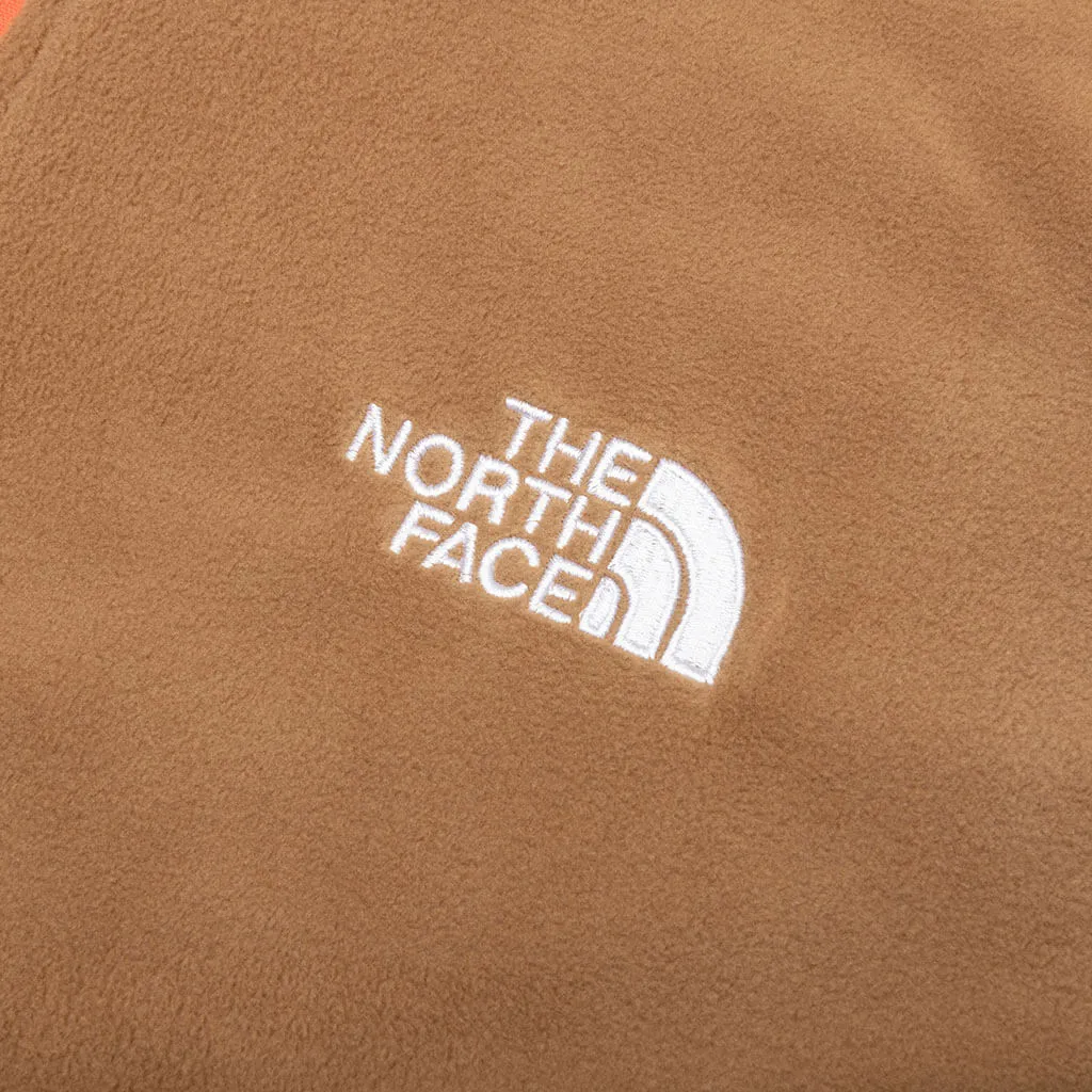 TNF Polartec 100 1/4  Zip - Gravel/Utility Brown/Retro Orange