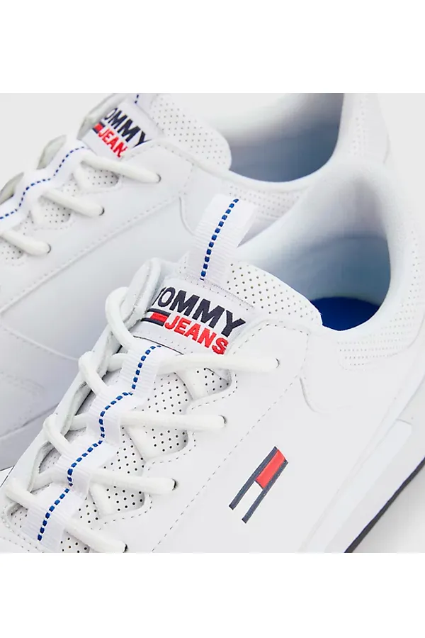 Tommy Hilfiger Leather Logo Trainers White