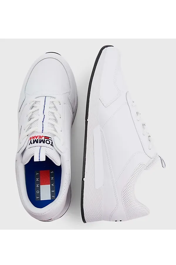 Tommy Hilfiger Leather Logo Trainers White