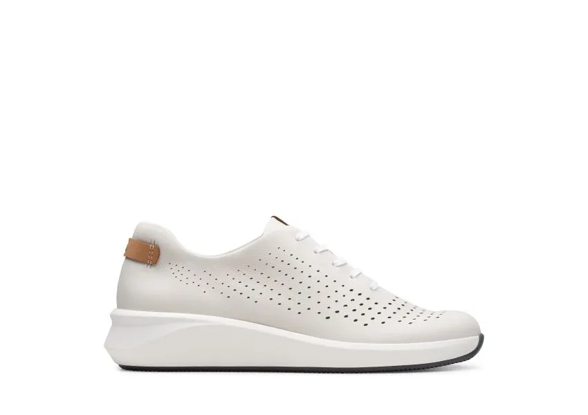 Un Rio Tie White Nubuck Leather Sneaker