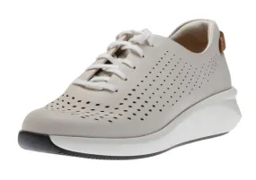 Un Rio Tie White Nubuck Leather Sneaker