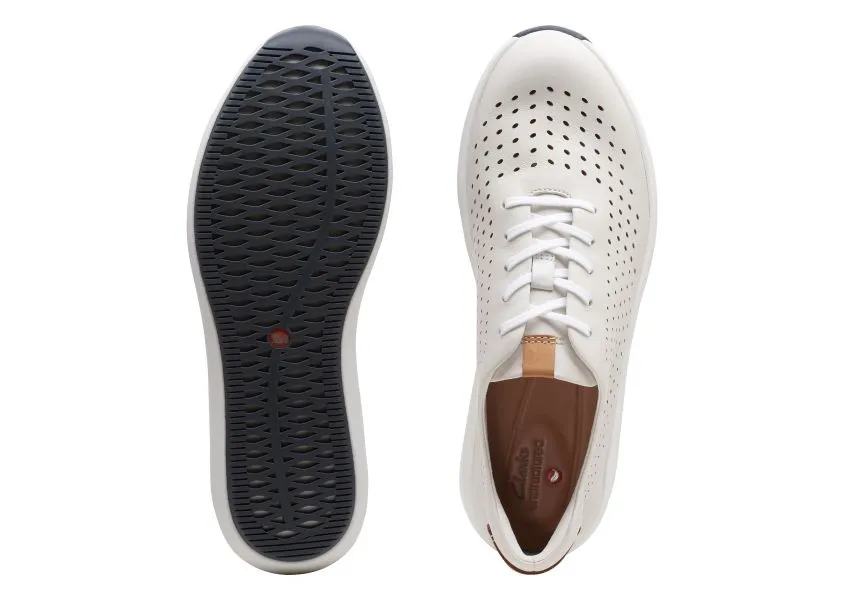 Un Rio Tie White Nubuck Leather Sneaker