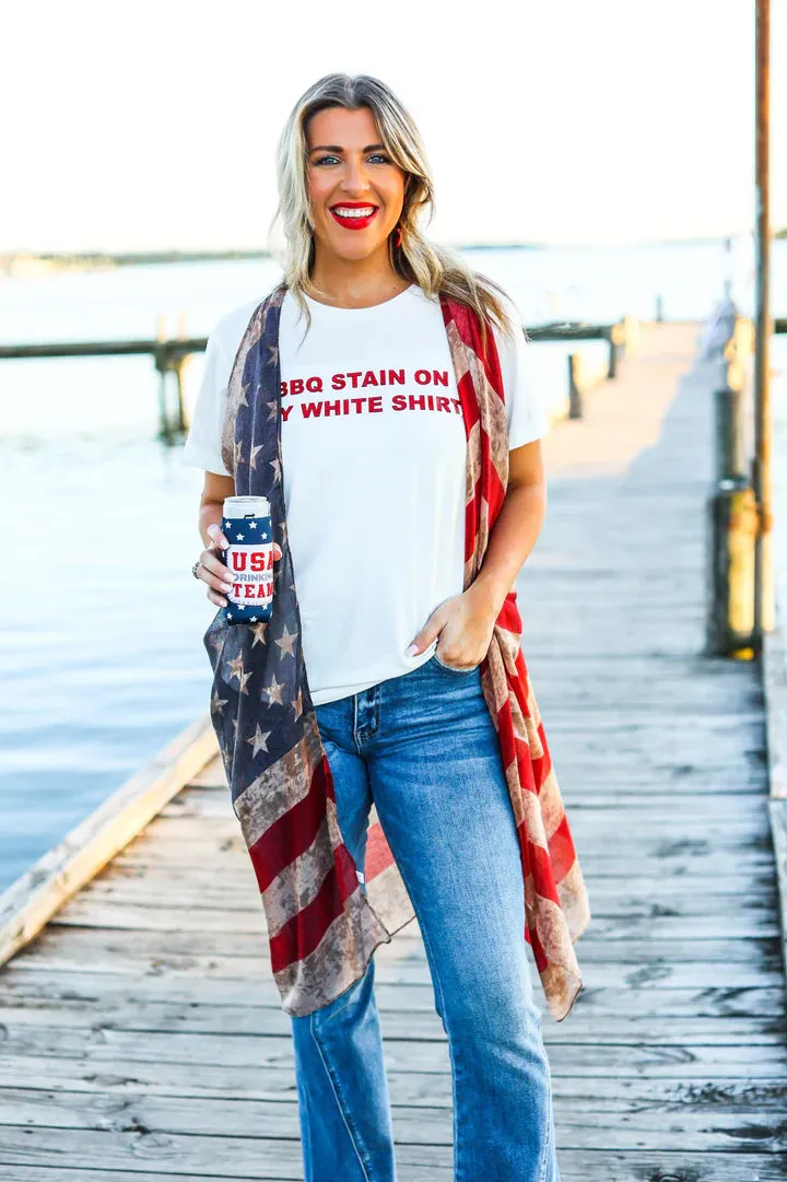 USA Vintage flag vest