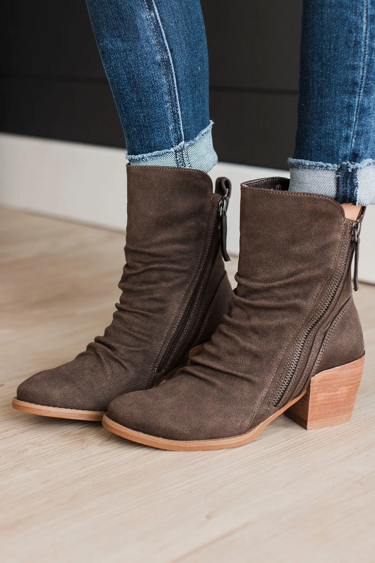 Very G Desiree Booties- Taupe