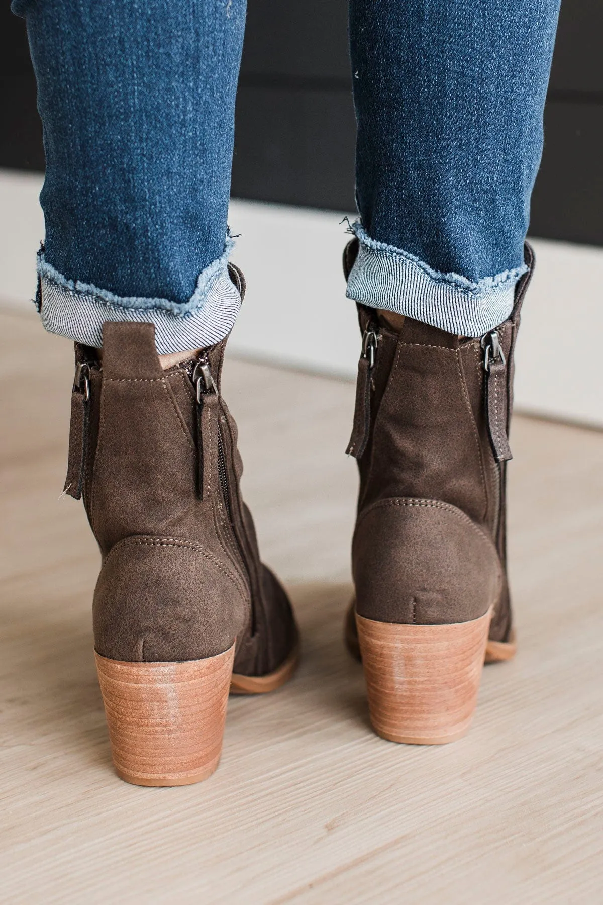 Very G Desiree Booties- Taupe