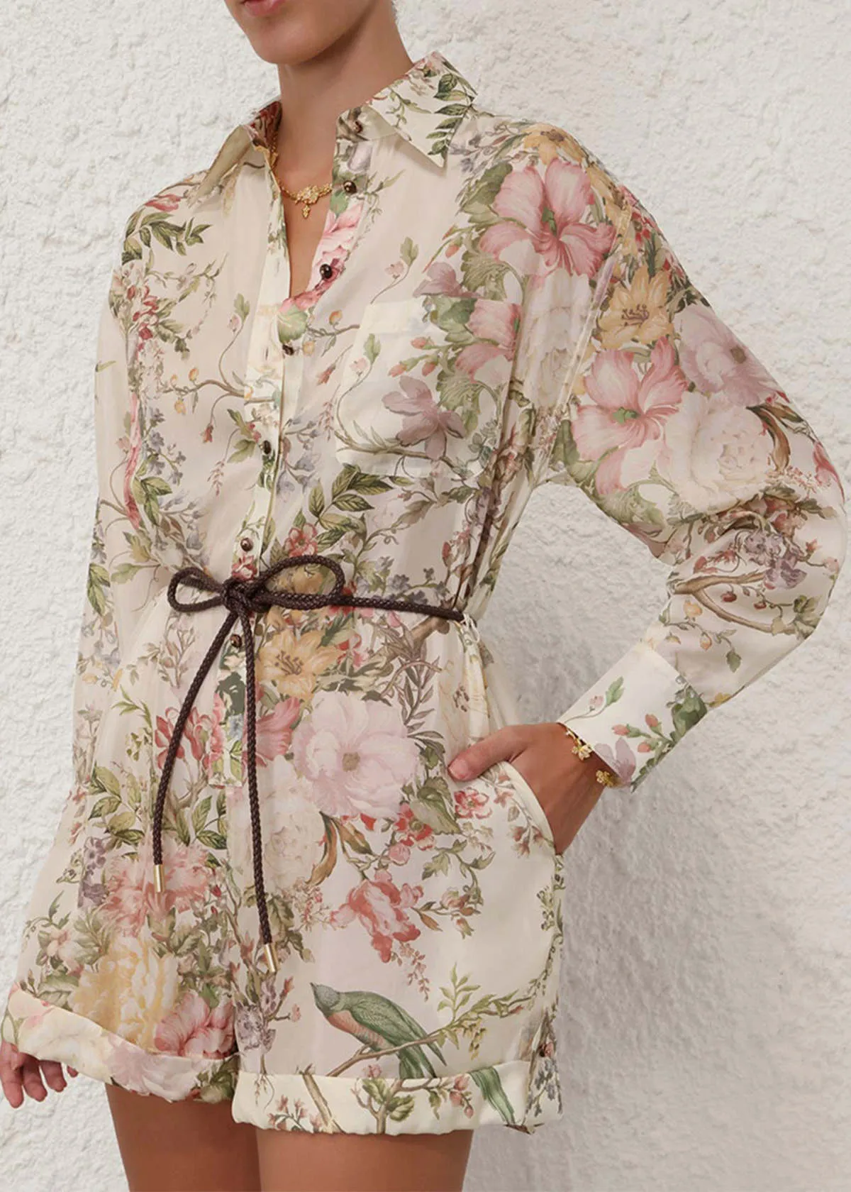 Waverly Shirt Playsuit - Multi