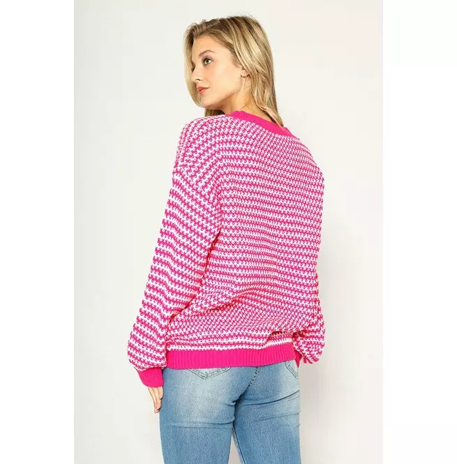 Women's Striped Long Sleeve Sweater