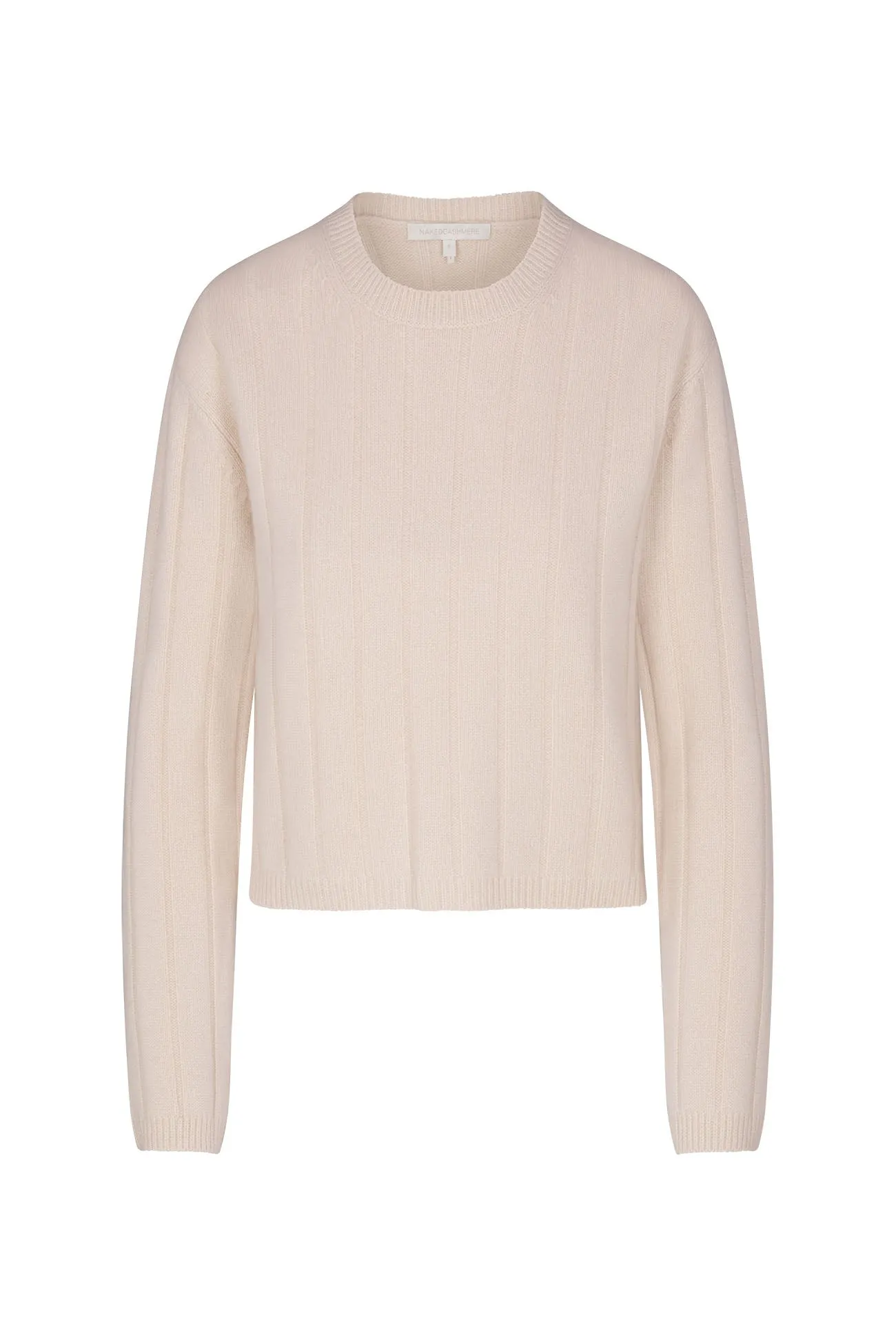 XENIA RIBBED CREWNECK CASHMERE SWEATER