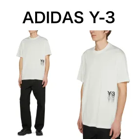 Y-3  |Crew Neck Collaboration Cotton Short Sleeves Logo Designers