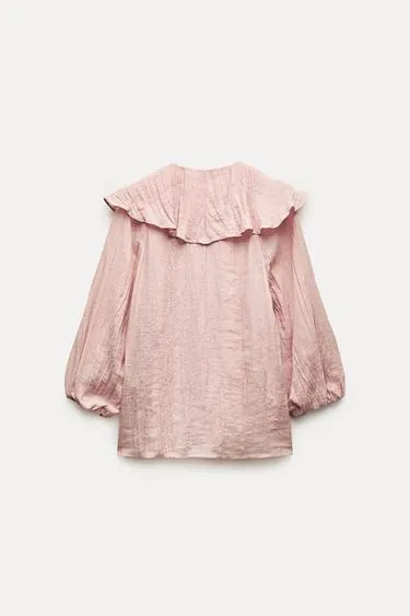 ZARA  |Casual Style Long Sleeves Elegant Style Shirts & Blouses