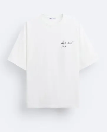 ZARA  |Cotton Short Sleeves T-Shirts